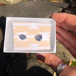 Raw gemstone earrings
